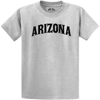 Joe's USA Vintage States T-Shirts-Regular Big and Tall-L-Ash-Arizona/b.