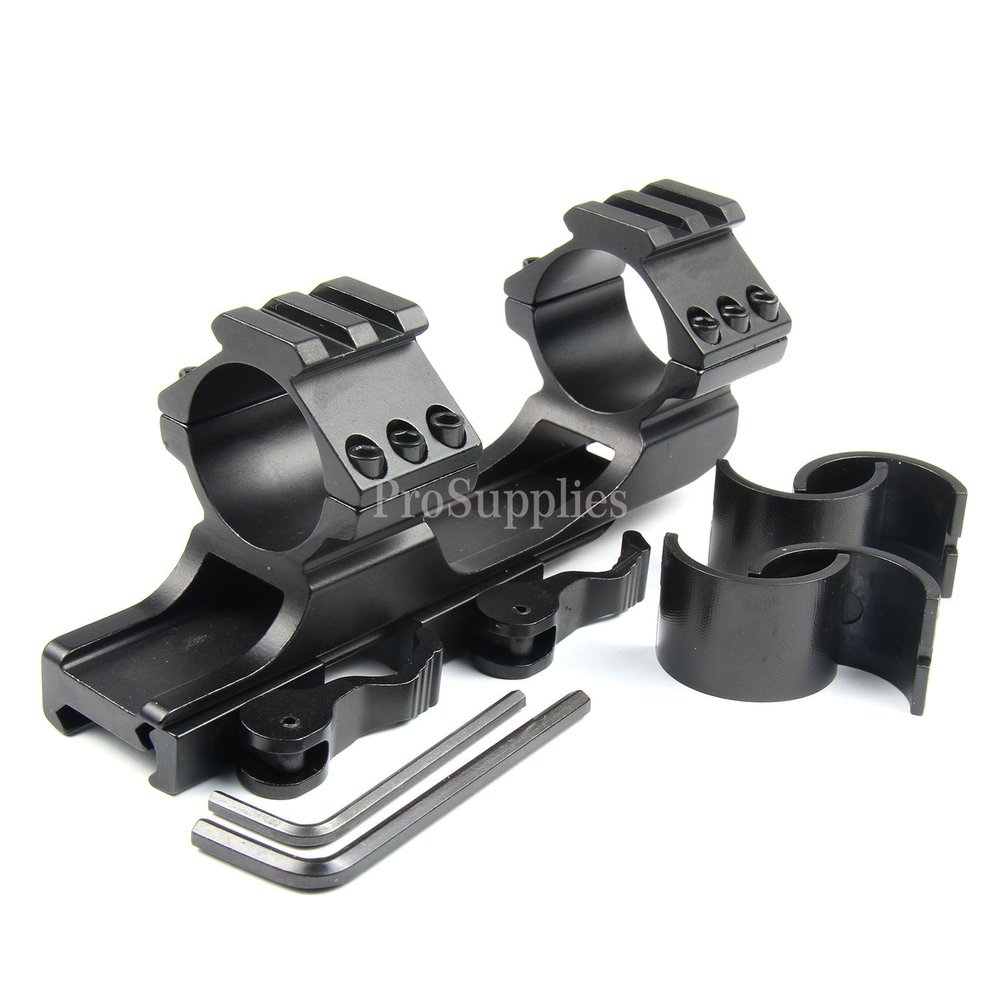 TACFUN Quick Detach PEPR 1"/30mm Ring Cantilever Scope Flat Top Picatinny Rail Mount