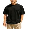 Akwa Mens Mock Turtleneck T-Shirt Lightweight Moisture Wicking Short Sleeve for Golf Work Layering Shirt Breathable Made in USA Black view 1