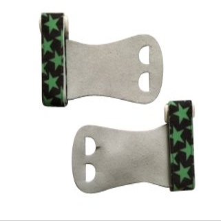 PUSH ATHLETIC Gymnastics Youth Hand Grips (Green Stars,Small)