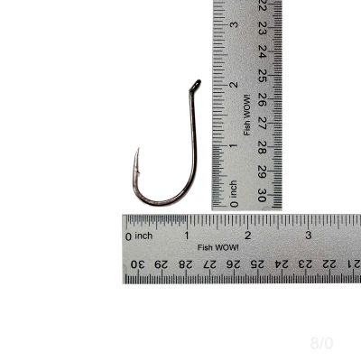 Qty 100 Fish WOW! Size 8/0 Fishing Octopus Hooks Black Nickel Super Sharp Made of Hi-Carbon Steel