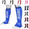 Kids Shin Instep Pads MMA Leg Foot Guards Muay Thai Kick Boxing Guard Protector (Blue, XXS (9 to 13 Years)) view 1