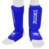 Kids Shin Instep Pads MMA Leg Foot Guards Muay Thai Kick Boxing Guard Protector (Blue, XXS (9 to 13 Years)) view 3