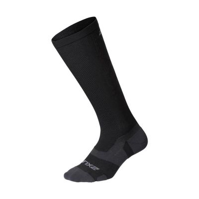 2XU Vectr Full Length Sock, Black/Titanium, L2