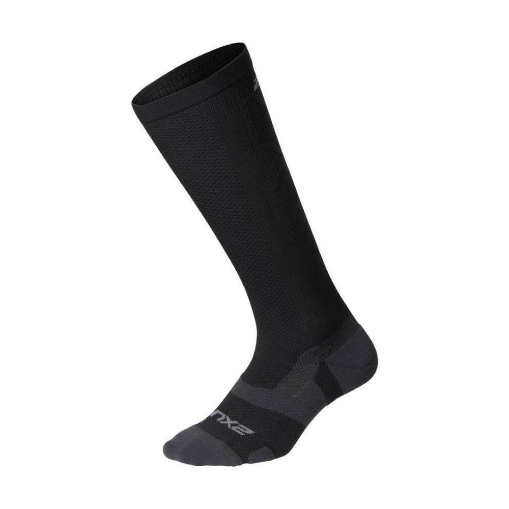 2XU Vectr Full Length Sock, Black/Titanium, L2