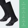 2XU Vectr Full Length Sock, Black/Titanium, L2 view 4