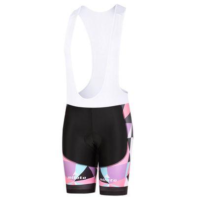 Uriah Women's Cycling Bib Shorts White 3D Coolmax Gel Padded Blue Purple Size 4XL(CN)
