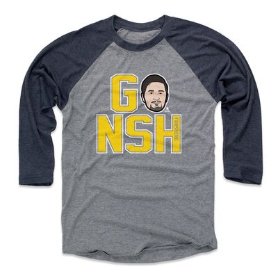 500 LEVEL Filip Forsberg Tee Shirt (Baseball Tee, XXX-Large, Navy/Heather Gray) - Nashville Raglan Tee - Filip Forsberg GO NSH Y WHT