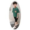 FTSUCQ Boys Number Printed Tracksuits Sport Shirt Top + Middle Pants,Green 140 view 3