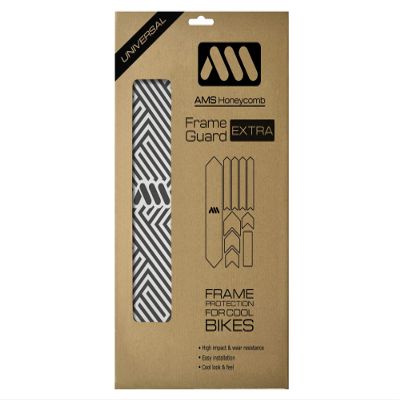 All Mountain Style Bike Frame Protector Extra - Universal Fit, 10-Piece Set for Down Tube, Chainstay, Cable Wear, High-Impact Honeycomb PVC