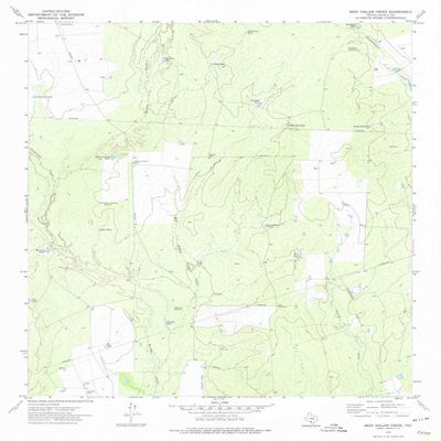 Beef Hollow Creek TX topo map, 1:24000 Scale, 7.5 X 7.5 Minute, Historical, 1972, Updated 1974, 27.2 x 23.3 in - Tyvek