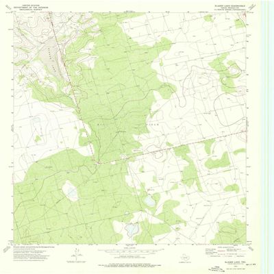YellowMaps Slager Lake TX topo map, 1:24000 Scale, 7.5 X 7.5 Minute, Historical, 1973, Updated 1976, 27 x 23 in - Tyvek