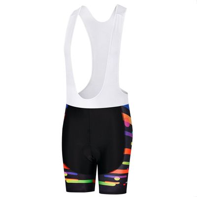 Uriah Women's Cycling Bib Shorts White 3D Coolmax Gel Padded Colorful Brush Size XXXL(CN)