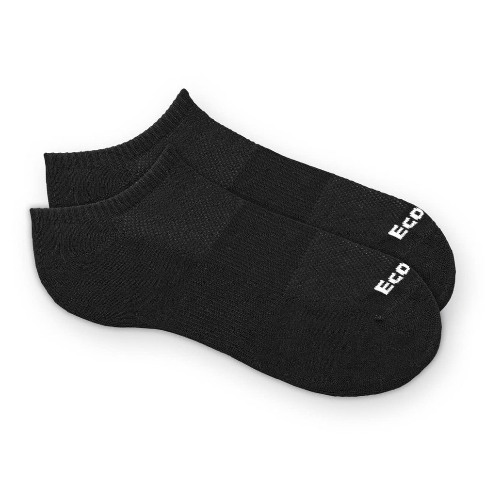 Ecosox Viscose Made from Bamboo Ultra-Dry Unisex Casual Footie Made in USA (US, Numeric, 9, 11, Regular, Regular, Standard, Black)