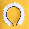 MAYSONG Women's Maid Cosplay Hair Hoop Gothic Headband white view 2