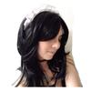 MAYSONG Women's Maid Cosplay Hair Hoop Gothic Headband white view 4