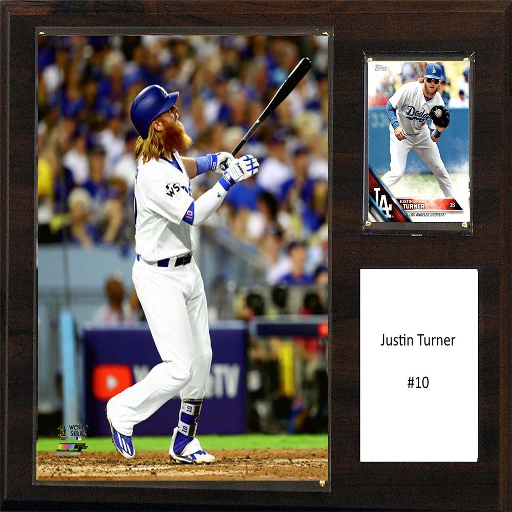 MLB Los Angeles Dodgers Mens 1215Jturnermlb 12"X15" Justin Turner Los Angeles Dodgers Player Plaque, Brown, N/A