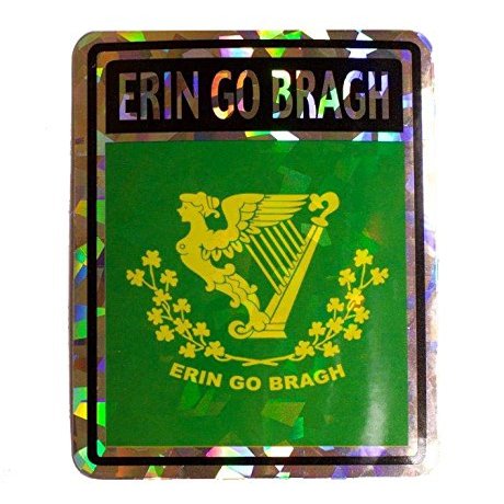 AES Wholesale Lot 12 Erin Go Bragh Ireland Irish Reflective Decal Bumper Sticker
