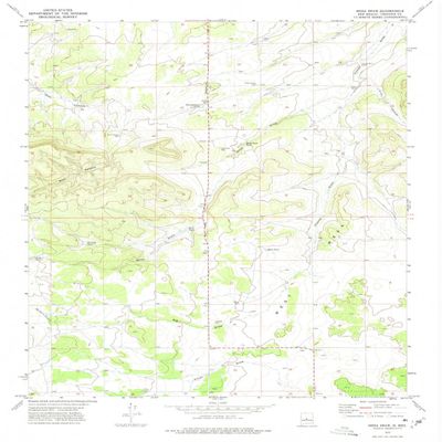 YellowMaps Mesa Draw NM topo map, 1:24000 Scale, 7.5 X 7.5 Minute, Historical, 1972, Updated 1975, 26.9 x 22.1 in - Tyvek