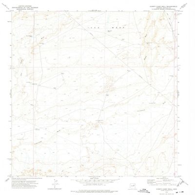 Humpy Camp Well AZ topo map, 1:24000 Scale, 7.5 X 7.5 Minute, Historical, 1972, Updated 1975, 26.9 x 22 in - Tyvek
