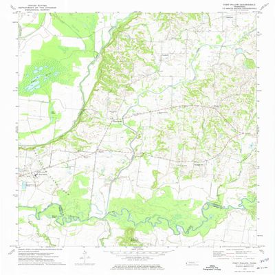 Fort Pillow TN topo map, 1:24000 Scale, 7.5 X 7.5 Minute, Historical, 1972, Updated 1974, 26.7 x 21.3 in - Tyvek