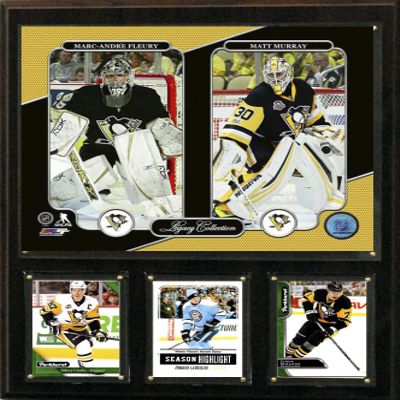 NHL Pittsburgh Penguins Mens 1215Pensfmlegnhl 12"X15" Murray-Fleury Pittsburgh Penguins Legacy Collection Plaque, Brown, N/A
