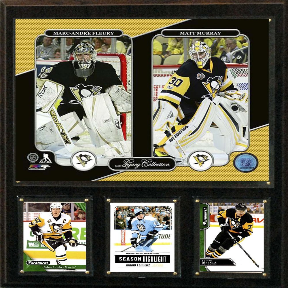 NHL Pittsburgh Penguins Mens 1215Pensfmlegnhl 12"X15" Murray-Fleury Pittsburgh Penguins Legacy Collection Plaque, Brown, N/A