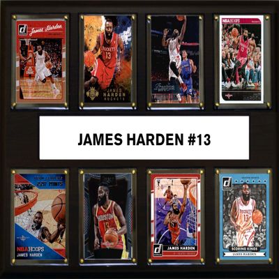 C&I Collectables NBA Houston Rockets Mens 1215HARDEN8CNBA 12"X15" James Harden Houston Rockets 8-Card Plaque, Brown, N/A