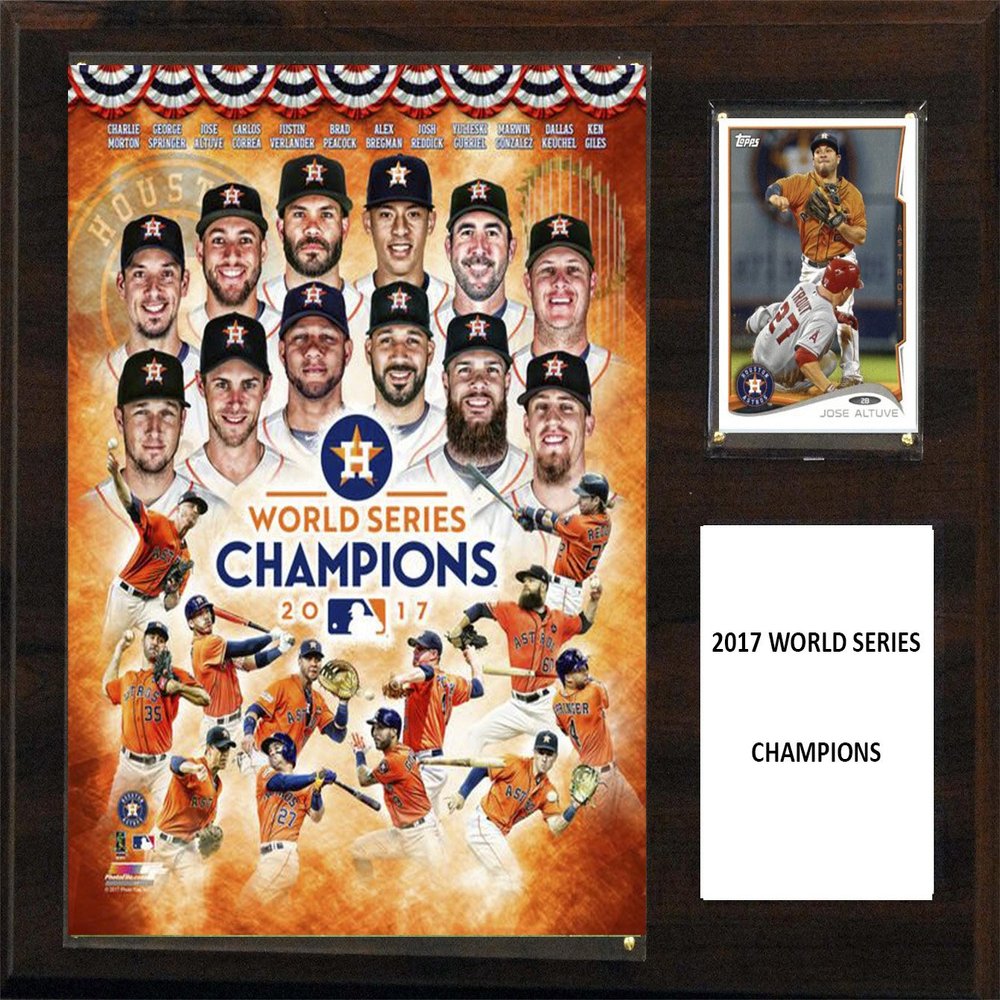 C&I Collectables MLB Houston Astros Mens 1215WS17MLB 12"X15" Houston Astros 2017 World Series Champions, Brown, N/A