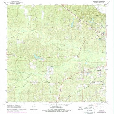 YellowMaps Camden SW AR topo map, 1:24000 Scale, 7.5 X 7.5 Minute, Historical, 1971, Updated 1986, 26.7 x 22 in - Tyvek