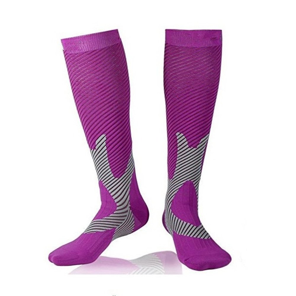 Compression Socks for Women & Men Circulation (2 Pairs) - Best for Running Athletic Cycling - 15-20 mmHg