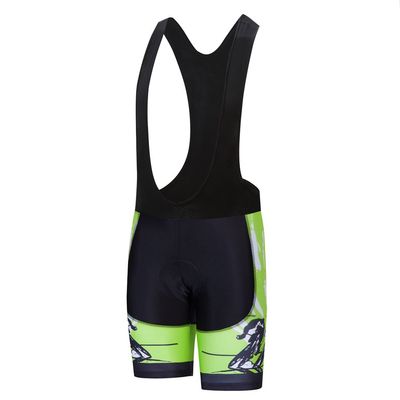 Uriah Men's Bicycle Bib Shorts Black Gel Padded Tights Rider Green Size 4XL(CN)
