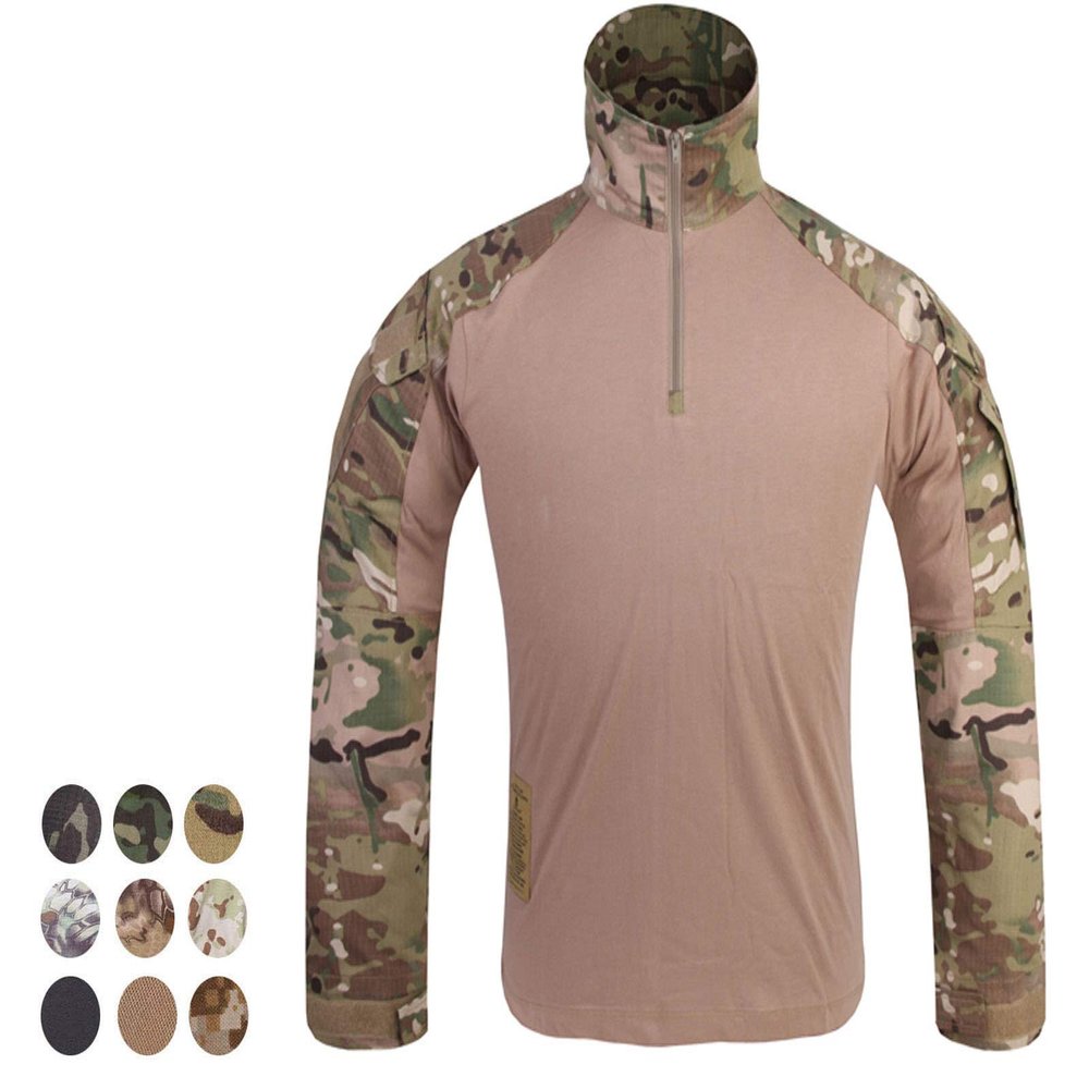 Emerson Airsoft Tactical Military Shirt Combat Gen3 Shirt (US, Alpha, X-Large, Regular, Regular, AOR2)