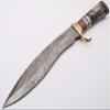 Custom Damascus Kukri Knife Hunting Knife Camping Knife With Burl Wood Handle (BN-906) view 2