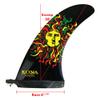 Kona Surf Co Classic Single Center Fin for Longboard, Surfboard and Paddleboard in Gloss Black Fiberglass/Sun sz:8in view 3