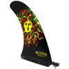 Kona Surf Co Classic Single Center Fin for Longboard, Surfboard and Paddleboard in Gloss Black Fiberglass/Sun sz:8in view 4