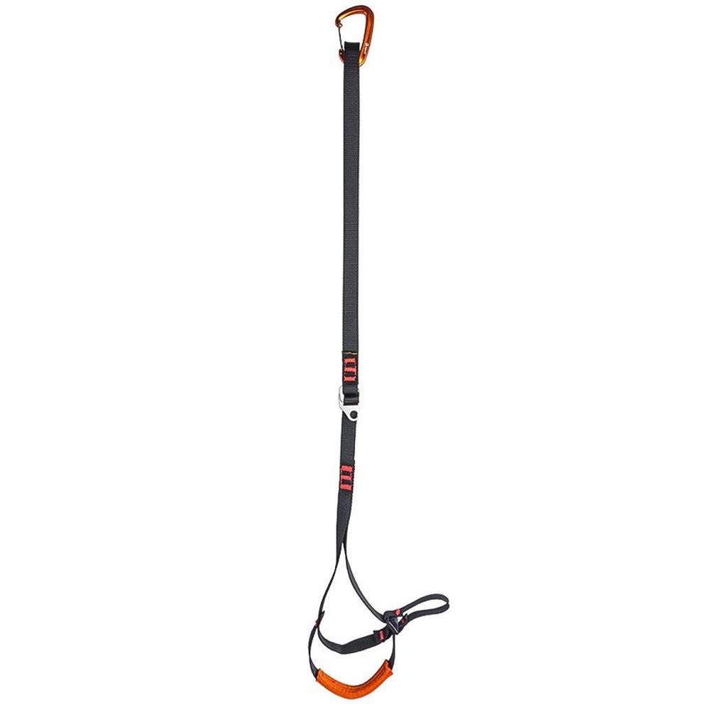 NewDoar Climbing Sling Foot Ascender Foot Sling,Adjustable Strap Foot Loop for Tree Arborist, Climbing Rock, Expedition, Caving, Rescue and Aerial Work(Black Red)