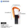 NewDoar Climbing Sling Foot Ascender Foot Sling,Adjustable Strap Foot Loop for Tree Arborist, Climbing Rock, Expedition, Caving, Rescue and Aerial Work(Black Red) view 4