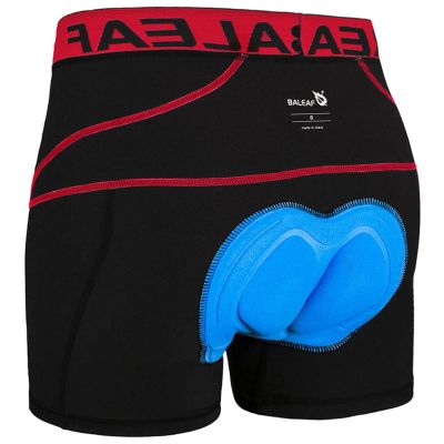 baleaf Men's 3D Padded Bike Shorts Cycling Underwear MTB Liner Road Biking Bicycle Clothes Red XL