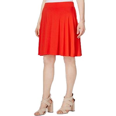 Maison Jules Womens Mini Casual A-Line Skirt Red XS