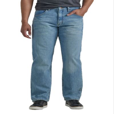 Wrangler Authentics Men's Classic 5-Pocket Relaxed Fit Flex Jean Bleached Denim Flex 40W x 34L