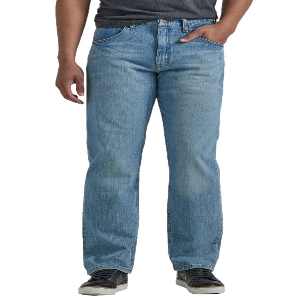 Wrangler Authentics Men's Classic 5-Pocket Relaxed Fit Flex Jean Bleached Denim Flex 40W x 34L