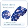 Geek-M Men's Tie Floral Fashion Neck Ties Causal Formal Occasion Wedding Business (Navy Blue H2) view 3