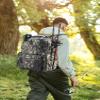 Piscifun Fishing Backpack with 2 Rod Holders & 4 Tackle Boxes, Large Tackle Storage Bag With Rain Cover for Fishing Gear, Digital Camouflage view 2