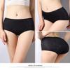 YOYI FASHION Women Menstrual Period Briefs Jacquard Easy Clean Panties US Size 3XL/10, Black-3 Packs view 2