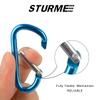 STURME 2" Aluminum D Ring Carabiners Clip D Shape Spring Loaded Gate Small Keychain Carabiner Clip Set for Outdoor Camping Mini Lock Snap Hooks Spring Link Key Chain Durable Improved 24 PCS (Red) view 3