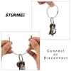 STURME 2" Aluminum D Ring Carabiners Clip D Shape Spring Loaded Gate Small Keychain Carabiner Clip Set for Outdoor Camping Mini Lock Snap Hooks Spring Link Key Chain Durable Improved 24 PCS (Red) view 4