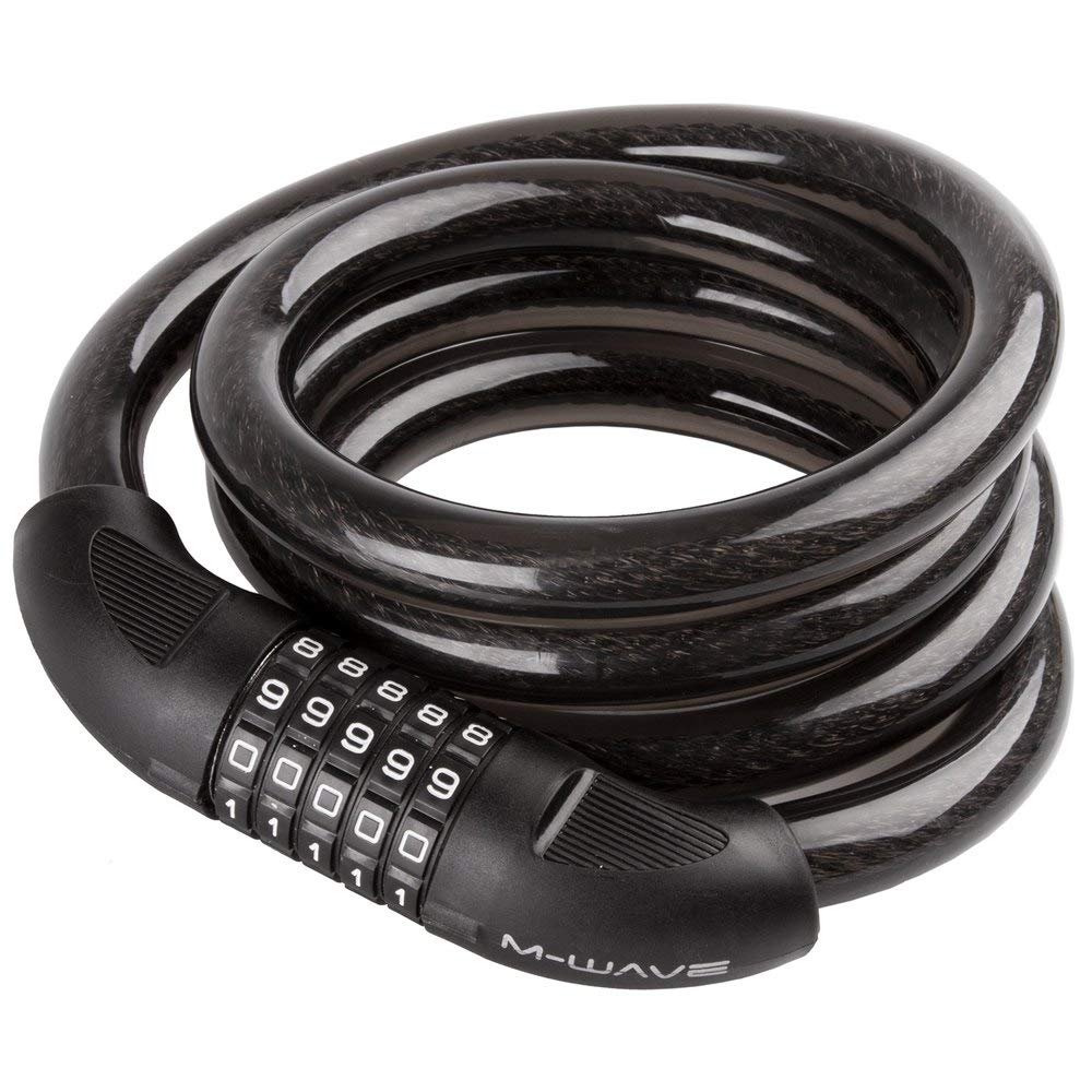 M-Wave DS 20.18 Spiral Cable Lock, Black, 20 x 1.800 mm