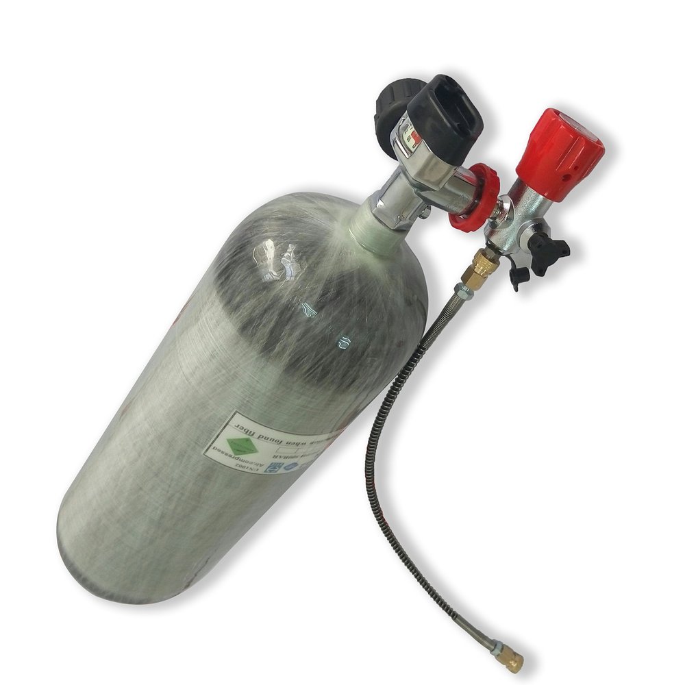 Acecare Carbon Fiber Tank 6.8L/416Cu.in. 4500psi Scuba Tank Scba Bottle & Valve & Filling Station DOT Certified