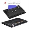 AINIMOER Small Leather Wallet for Women, Slim Compact Credit Card Holder RFID Blocking Wallets Organizer with Coin Pocket, Lichee Black view 3